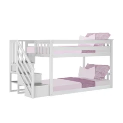 Max & Lily Twin Low Bunk Bed With Staircase -Kids Furniture Shop GUEST f8a85e17 4c84 415b b3b6 da0c9ef90926