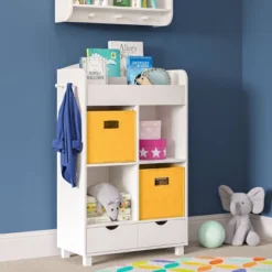 Kids' Book Nook Cubby Storage Cabinet With Bookrack - RiverRidge Home -Kids Furniture Shop GUEST fda9b03e b864 42a5 9664 6b841f3f648f