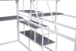 Double Twin Over Twin Size Metal Bunk Bed With Desk, Shelves And Storage Staircase-ModernLuxe -Kids Furniture Shop GUEST fe85b178 ccdd 4e5f bd39 9035b87fd7fd