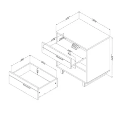 Fynn Nightstand With Cord Catcher - South Shore -Kids Furniture Shop GUEST ff517ddc e2cc 4549 b356 50673a6df909